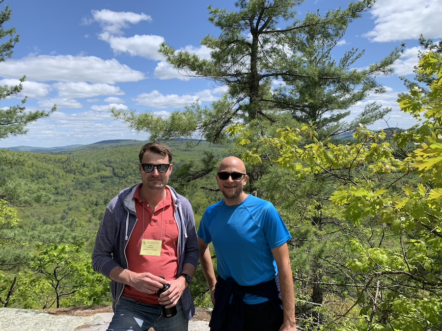 Jack and Mohamed hiking in Maine